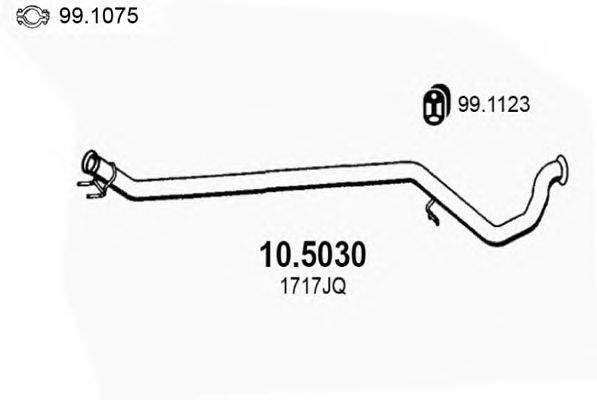 Труба выхлопного газа ASSO 10.5030