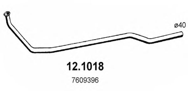 Труба выхлопного газа ASSO 12.1018