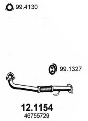Труба выхлопного газа ASSO 12.1154