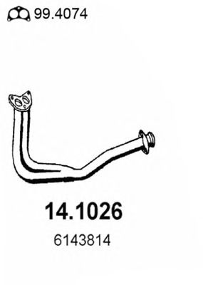 Труба выхлопного газа ASSO 14.1026