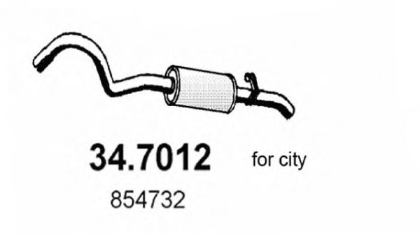Глушитель выхлопных газов конечный ASSO 34.7012