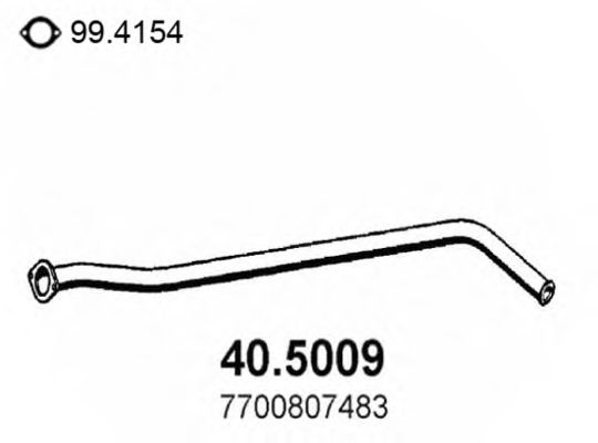 Труба выхлопного газа ASSO 40.5009