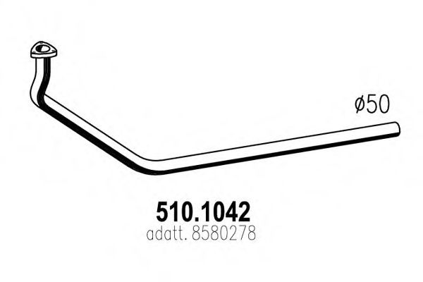 Труба выхлопного газа ASSO 510.1042