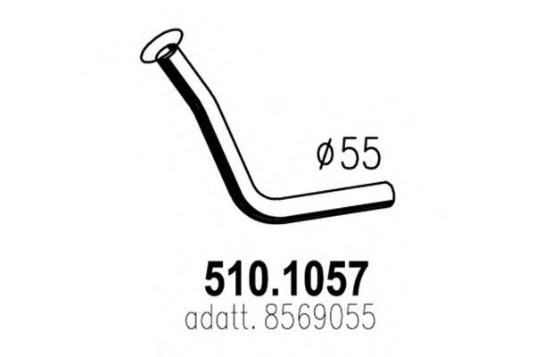 Труба выхлопного газа ASSO 510.1057