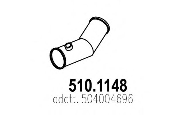 Труба выхлопного газа ASSO 510.1148