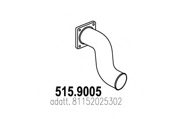 Труба выхлопного газа ASSO 515.9005