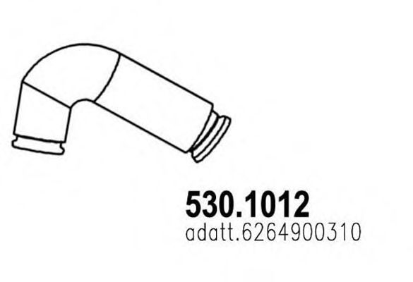 Труба выхлопного газа ASSO 530.1012