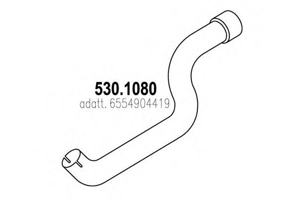 Труба выхлопного газа ASSO 530.1080