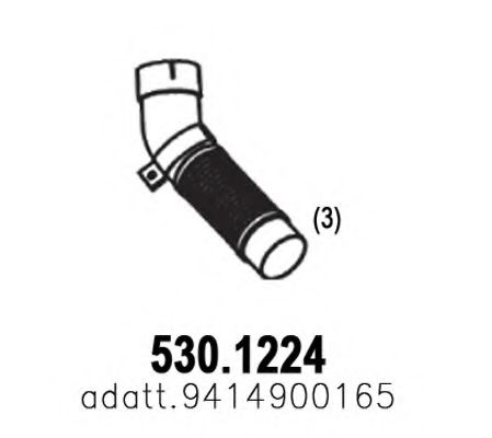 Труба выхлопного газа ASSO 530.1224