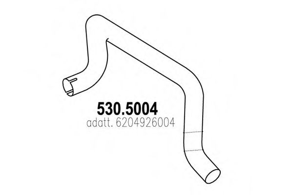 Труба выхлопного газа ASSO 530.5004