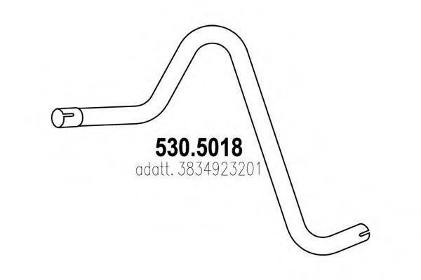 Труба выхлопного газа ASSO 530.5018