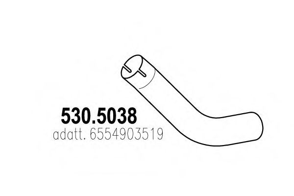 Труба выхлопного газа ASSO 530.5038