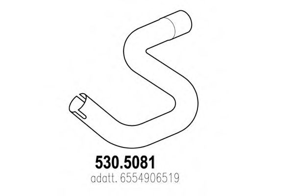 Труба выхлопного газа ASSO 530.5081