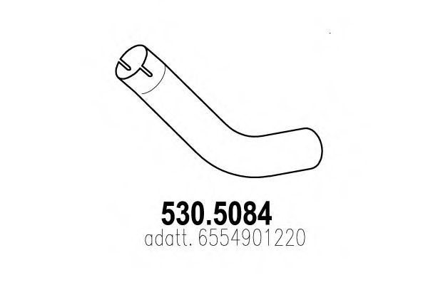 Труба выхлопного газа ASSO 530.5084