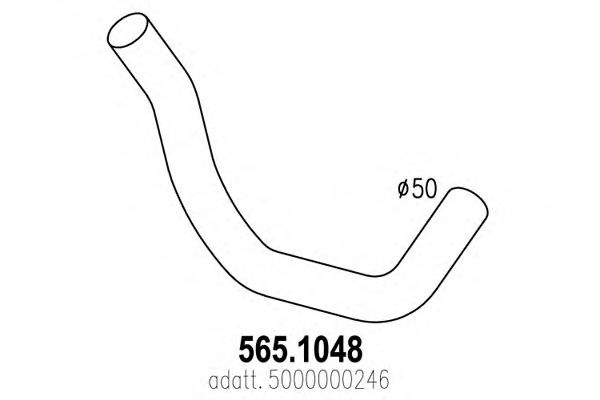 Труба выхлопного газа ASSO 565.1048
