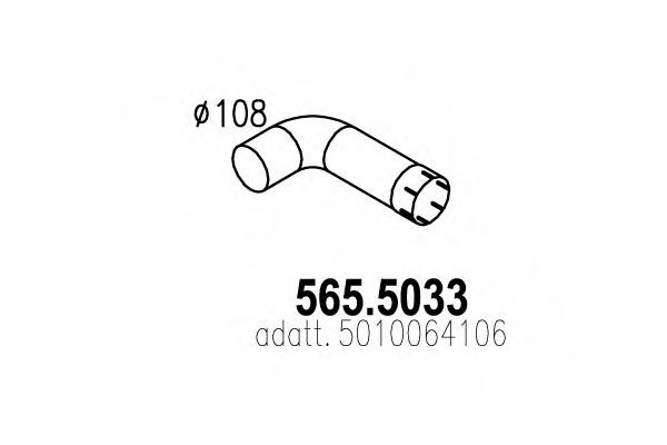 Труба выхлопного газа ASSO 565.5033