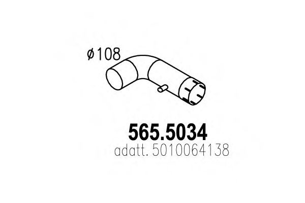 Труба выхлопного газа ASSO 565.5034