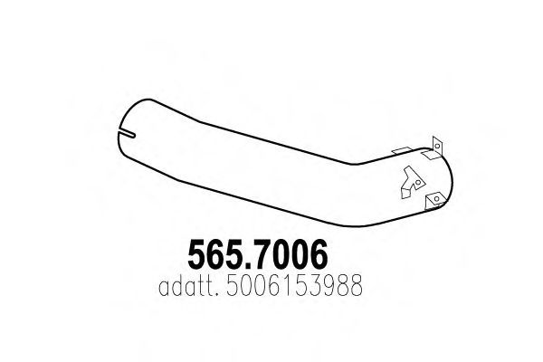 Средний / конечный глушитель ОГ ASSO 565.7006