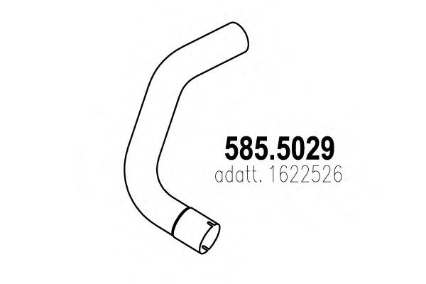 Труба выхлопного газа ASSO 585.5029