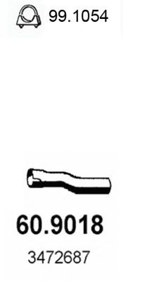 Труба выхлопного газа ASSO 609018