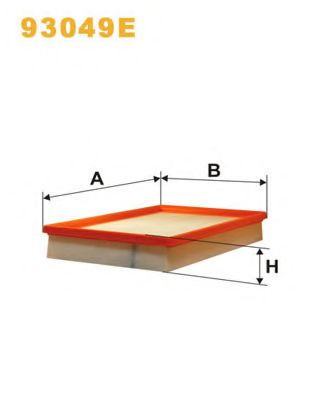 Фильтр, воздух во внутренном пространстве WIX FILTERS 93049E