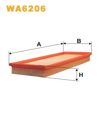 Воздушный фильтр WIX FILTERS WA6206