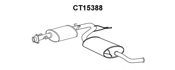 Глушитель выхлопных газов конечный VENEPORTE CT15388