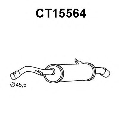 Глушитель выхлопных газов конечный VENEPORTE CT15564
