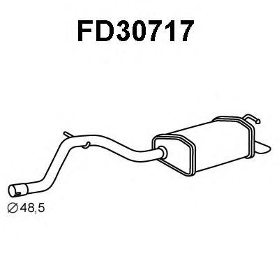 Глушитель выхлопных газов конечный VENEPORTE FD30717