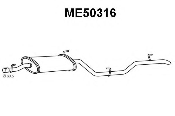 Глушитель выхлопных газов конечный VENEPORTE ME50316
