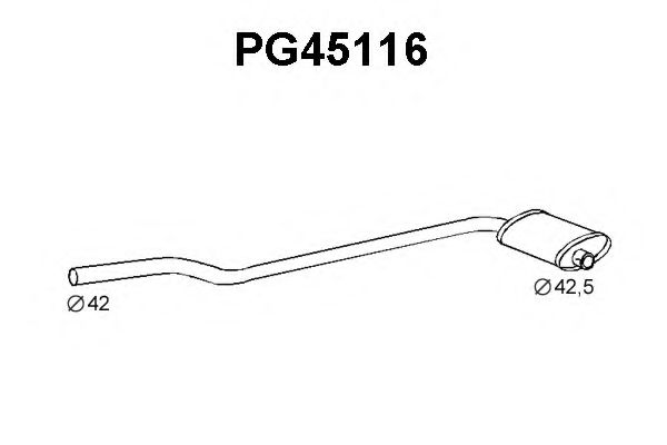 Предглушитель выхлопных газов VENEPORTE PG45116