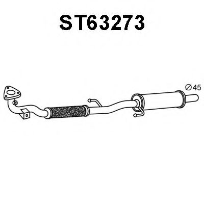 Предглушитель выхлопных газов VENEPORTE ST63273