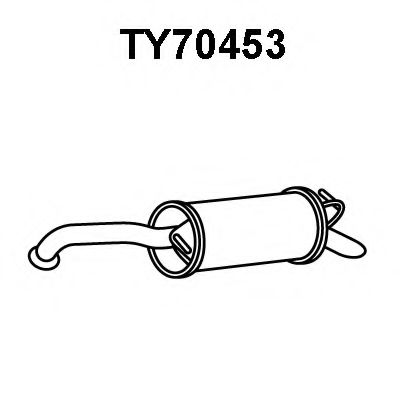 Глушитель выхлопных газов конечный VENEPORTE TY70453