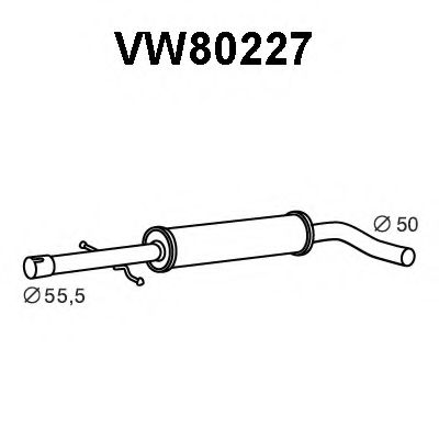 Средний глушитель выхлопных газов VENEPORTE VW80227