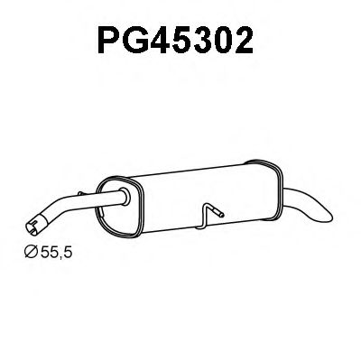 Глушитель выхлопных газов конечный VENEPORTE PG45302