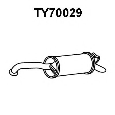 Глушитель выхлопных газов конечный VENEPORTE TY70029