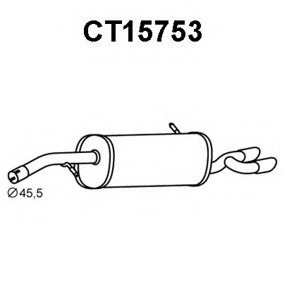 Глушитель выхлопных газов конечный VENEPORTE CT15753