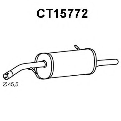 Глушитель выхлопных газов конечный VENEPORTE CT15772