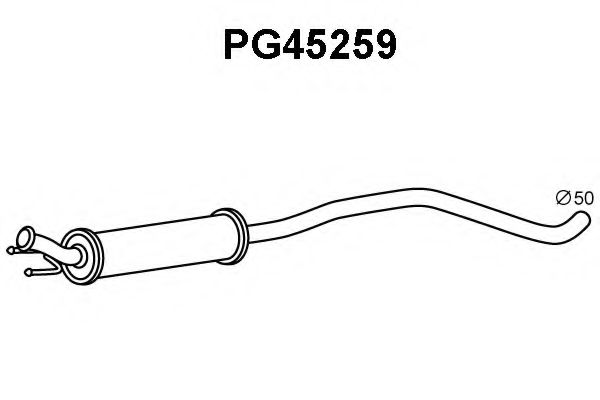 Предглушитель выхлопных газов VENEPORTE PG45259