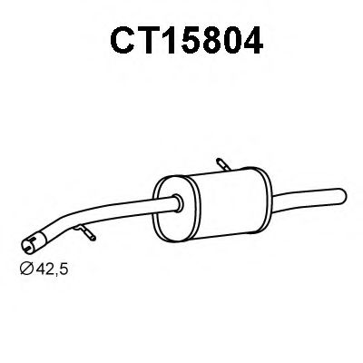 Глушитель выхлопных газов конечный VENEPORTE CT15804