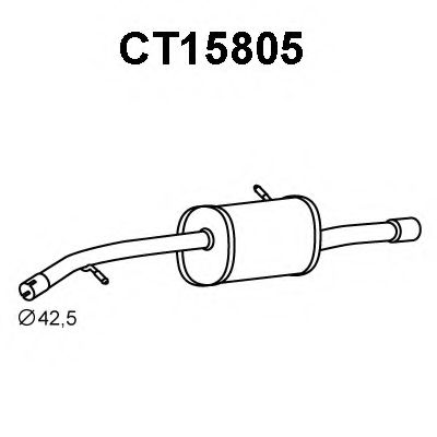Глушитель выхлопных газов конечный VENEPORTE CT15805