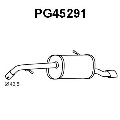 Глушитель выхлопных газов конечный VENEPORTE PG45291
