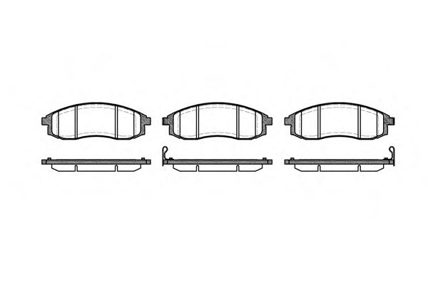 Комплект тормозных колодок, дисковый тормоз WOKING P4983.12