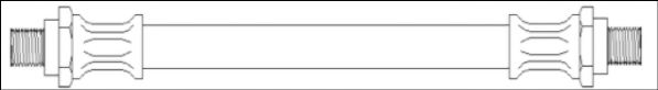 Тормозной шланг WOKING G1900.08