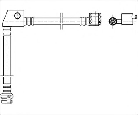 Тормозной шланг WOKING G1904.25