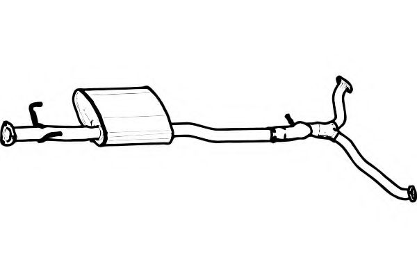 Средний глушитель выхлопных газов FENNO P2008