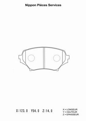 Комплект тормозных колодок, дисковый тормоз NPS M360A64