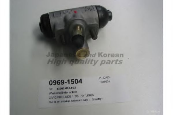 Колесный тормозной цилиндр ASHUKI 0969-1504