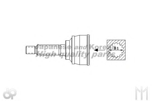 Шарнирный комплект, приводной вал ASHUKI HO-2C2