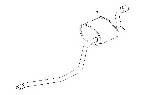 Глушитель выхлопных газов конечный KLARIUS 250848